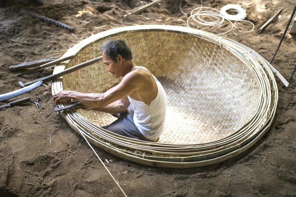 Radio Weave Rattan Webbing: Star/Radial Pattern for Statement Furniture